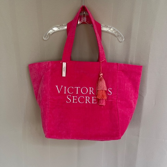 Victoria Secret Pink Terry Cloth Beach Gym Tote & Beach Blanket NWT - Picture 15 of 16